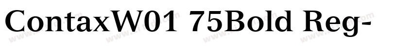 ContaxW01 75Bold Reg字体转换